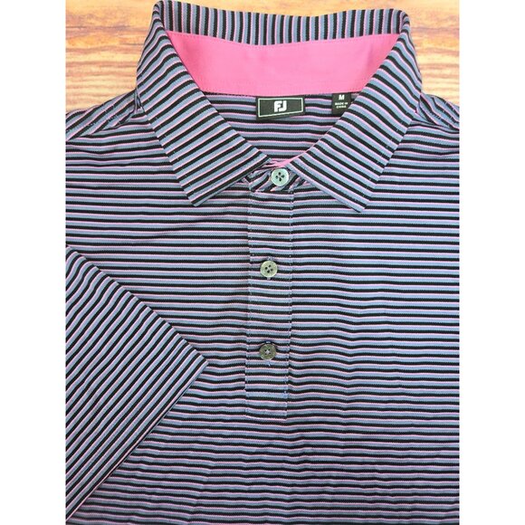 FootJoy Mens Striped Polo Medium Texas Star Golf Course - Picture 4 of 9